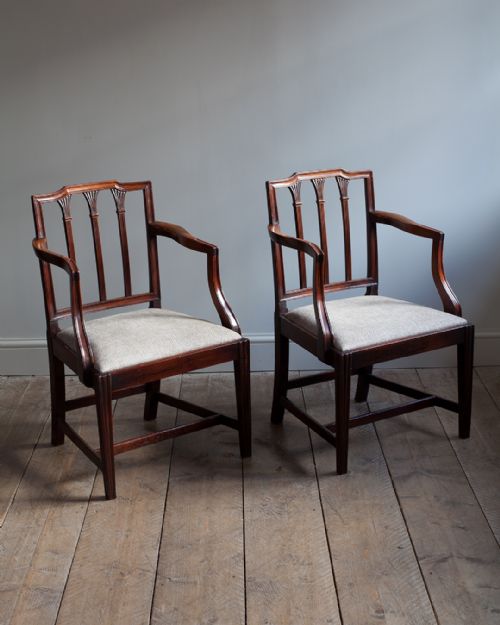 PAIR OF GEORGIAN CARVER CHAIRS - ADDITIONAL PHOTO 2