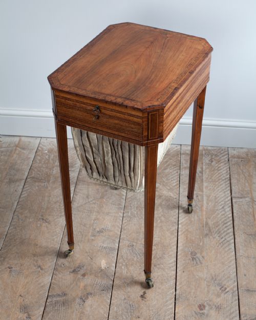 REGENCY ROSEWOOD OCTAGONAL WORK TABLE - ADDITIONAL PHOTO 1