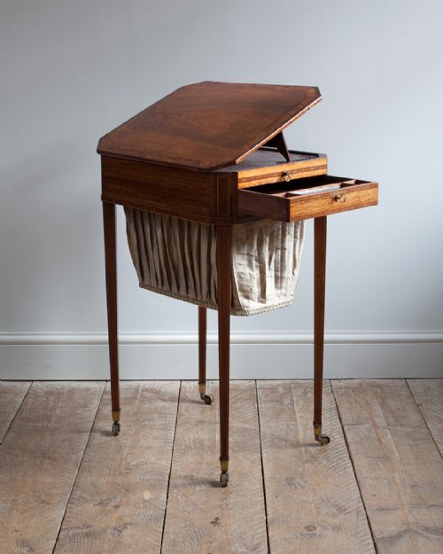 REGENCY ROSEWOOD OCTAGONAL WORK TABLE - ADDITIONAL PHOTO 2