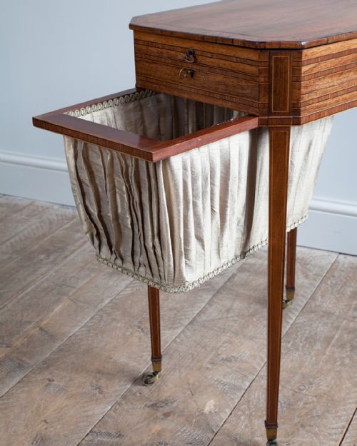 REGENCY ROSEWOOD OCTAGONAL WORK TABLE - ADDITIONAL PHOTO 5