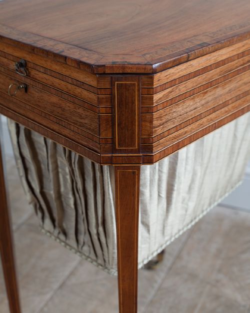 REGENCY ROSEWOOD OCTAGONAL WORK TABLE - ADDITIONAL PHOTO 6