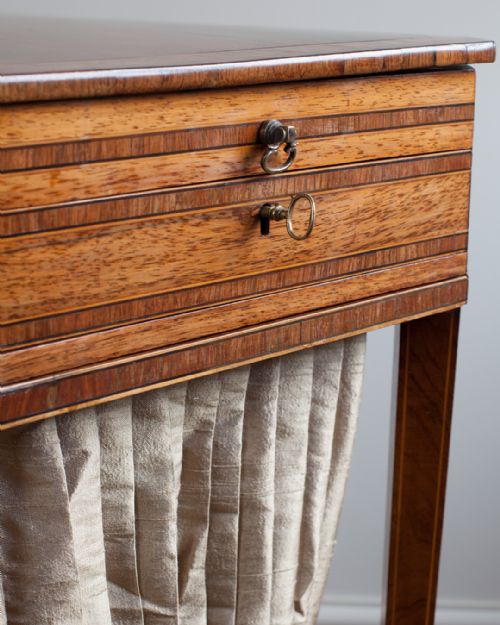REGENCY ROSEWOOD OCTAGONAL WORK TABLE - ADDITIONAL PHOTO 7
