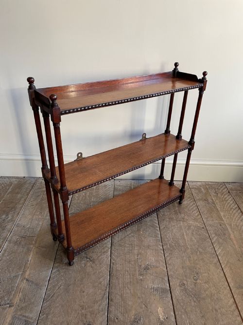 19TH CENTURY MAHOGANY WALL HANGING SHELVES - ADDITIONAL PHOTO 1
