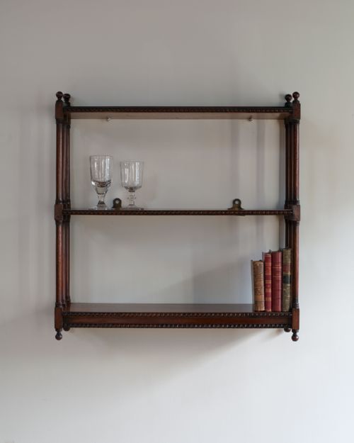 19TH CENTURY MAHOGANY WALL HANGING SHELVES - ADDITIONAL PHOTO 5