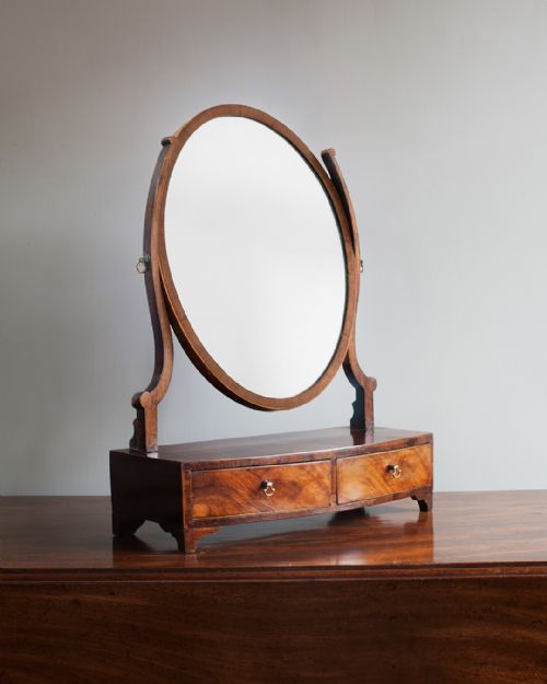 george iii mahogany toilet mirror - CATEGORY: ANTIQUE MIRRORS - DATED GEORGIAN