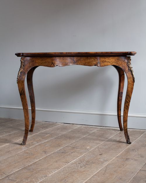 19TH CENTURY BURR WALNUT CARD TABLE - ADDITIONAL PHOTO 1