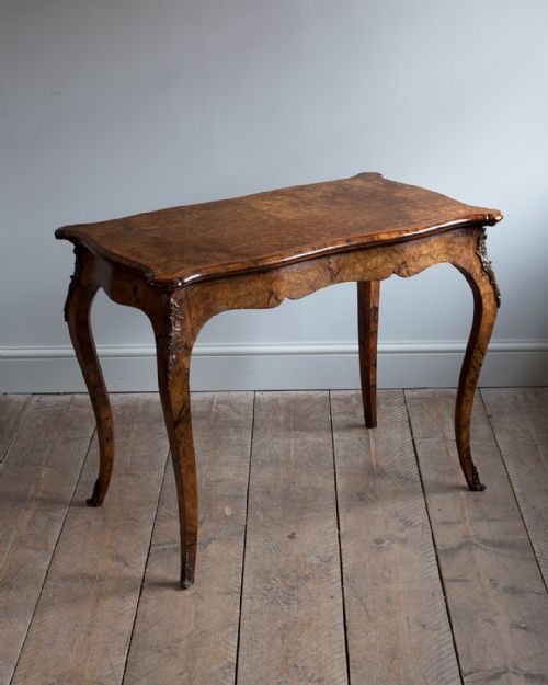 19TH CENTURY BURR WALNUT CARD TABLE - ADDITIONAL PHOTO 2