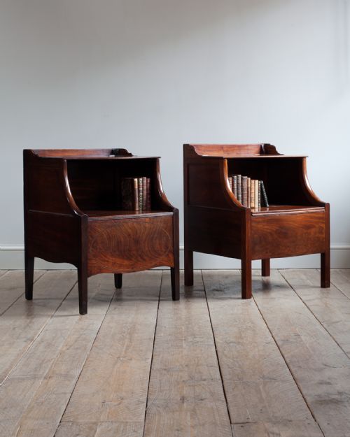 pair of antique bedside cupboards - CATEGORY: ANTIQUE CABINETS - DATED 19TH CENTURY