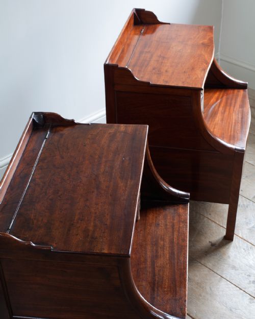 PAIR OF ANTIQUE BEDSIDE CUPBOARDS - ADDITIONAL PHOTO 1
