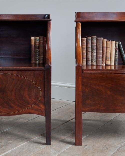 PAIR OF ANTIQUE BEDSIDE CUPBOARDS - ADDITIONAL PHOTO 2