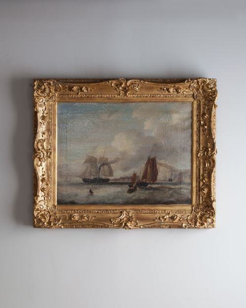 fine 19th century marine oil painting - CATEGORY: ANTIQUE ART - DATED 19TH CENTURY