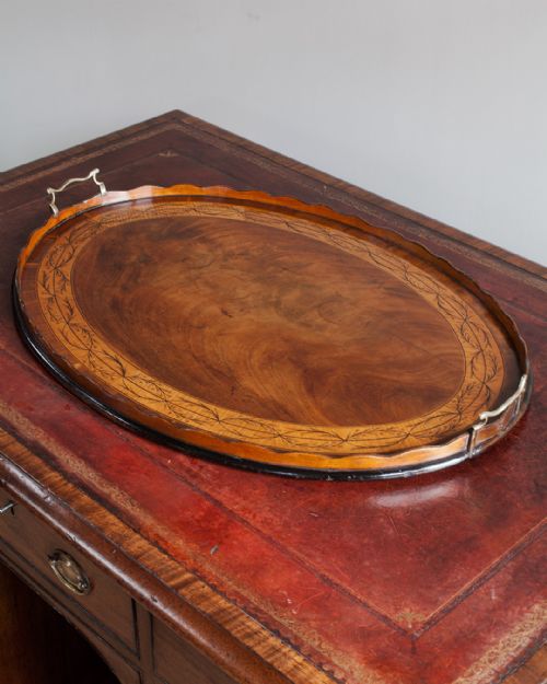 GEORGIAN MAHOGANY OVAL TRAY - ADDITIONAL PHOTO 2
