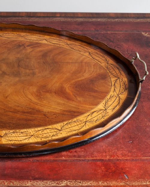 GEORGIAN MAHOGANY OVAL TRAY - ADDITIONAL PHOTO 3