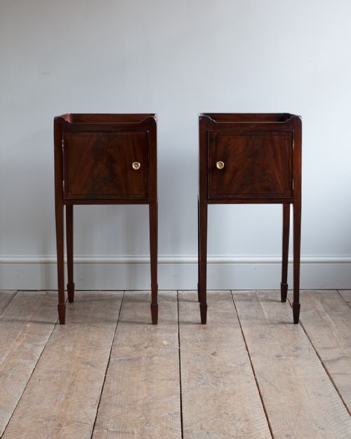 MATCHED PAIR OF GEORGE IV MAHOGANY POT CUPBOARDS - ADDITIONAL PHOTO 2