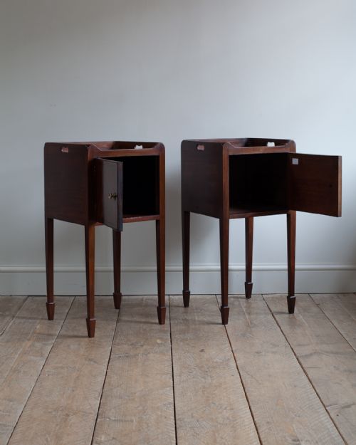 MATCHED PAIR OF GEORGE IV MAHOGANY POT CUPBOARDS - ADDITIONAL PHOTO 3