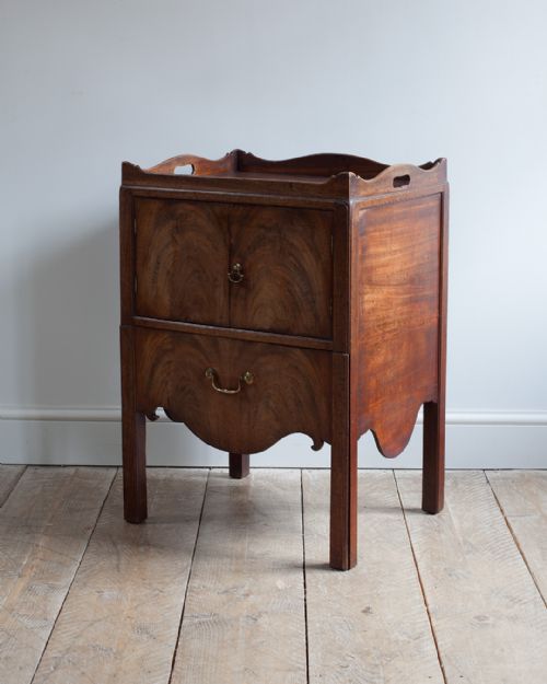 GEORGE III MAHOGANY BEDSIDE CUPBOARD - ADDITIONAL PHOTO 2