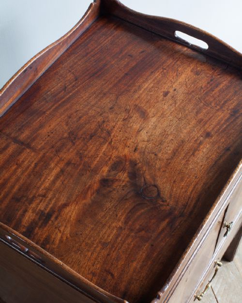 GEORGE III MAHOGANY BEDSIDE CUPBOARD - ADDITIONAL PHOTO 4
