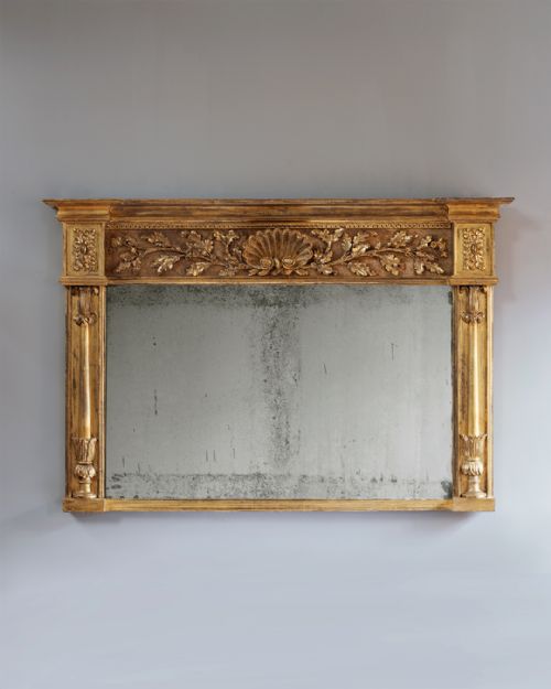 georgian gilt overmantel mirror - CATEGORY: ANTIQUE MIRRORS - DATED 19TH CENTURY
