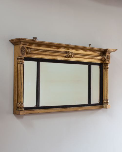SMALL REGENCY GILT OVERMANTEL MIRROR - ADDITIONAL PHOTO 1