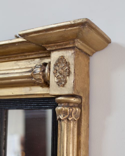 SMALL REGENCY GILT OVERMANTEL MIRROR - ADDITIONAL PHOTO 2