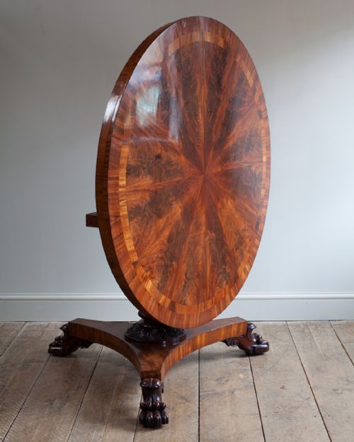 SUPERB WILLIAM IV FLAME MAHOGANY CENTRE TABLE - ADDITIONAL PHOTO 2