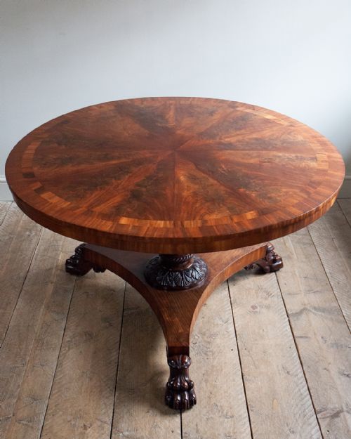 SUPERB WILLIAM IV FLAME MAHOGANY CENTRE TABLE - ADDITIONAL PHOTO 3