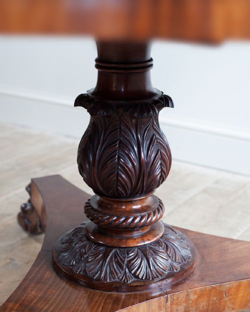 SUPERB WILLIAM IV FLAME MAHOGANY CENTRE TABLE - ADDITIONAL PHOTO 4