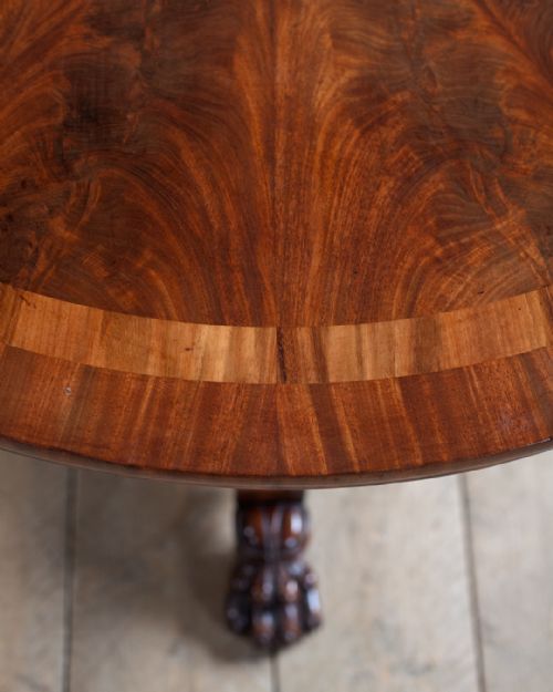 SUPERB WILLIAM IV FLAME MAHOGANY CENTRE TABLE - ADDITIONAL PHOTO 5
