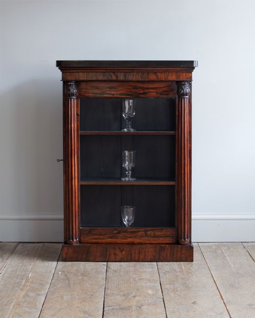regency rosewood pier cabinet - CATEGORY: ANTIQUE CABINETS - DATED 19TH CENTURY