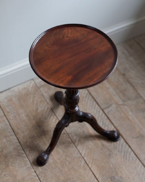 FINE LATE 19TH CENTURY MAHOGANY CANDLE STAND - ADDITIONAL PHOTO 2