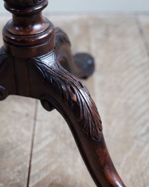 FINE LATE 19TH CENTURY MAHOGANY CANDLE STAND - ADDITIONAL PHOTO 5