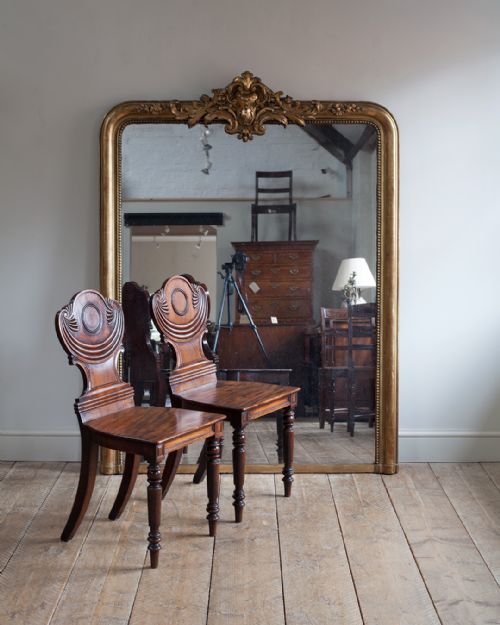 MAGNIFICENT LARGE 19TH CENTURY GILT OVERMANTEL MIRROR - ADDITIONAL PHOTO 3