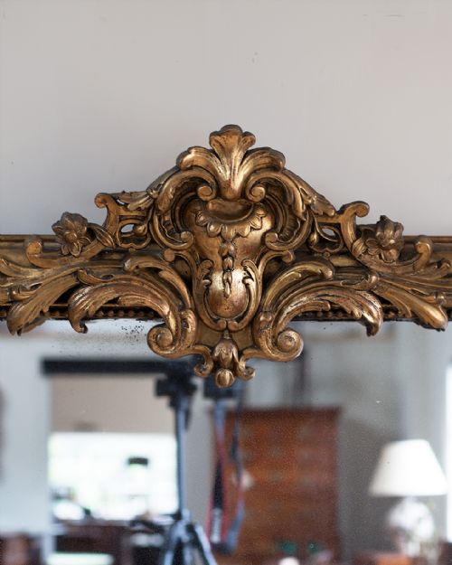 MAGNIFICENT LARGE 19TH CENTURY GILT OVERMANTEL MIRROR - ADDITIONAL PHOTO 6