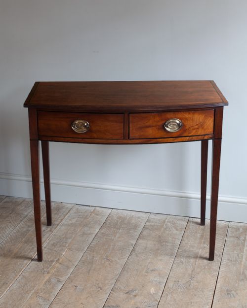 GEORGE IV MAHOGANY BOWFRONT SIDE TABLE - ADDITIONAL PHOTO 4