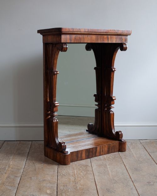 19th century small rosewood console table - CATEGORY: ANTIQUE TABLES - DATED 19TH CENTURY