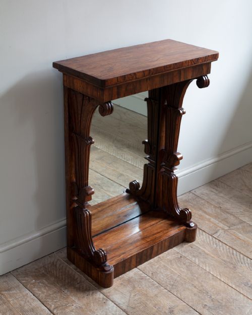 19TH CENTURY SMALL ROSEWOOD CONSOLE TABLE - ADDITIONAL PHOTO 2