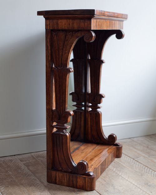 19TH CENTURY SMALL ROSEWOOD CONSOLE TABLE - ADDITIONAL PHOTO 3