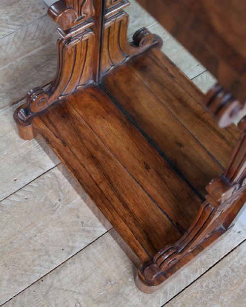 19TH CENTURY SMALL ROSEWOOD CONSOLE TABLE - ADDITIONAL PHOTO 5