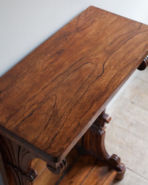 19TH CENTURY SMALL ROSEWOOD CONSOLE TABLE - ADDITIONAL PHOTO 6