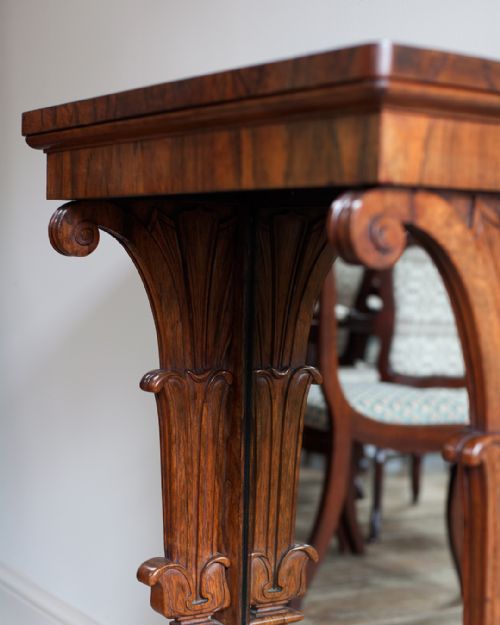 19TH CENTURY SMALL ROSEWOOD CONSOLE TABLE - ADDITIONAL PHOTO 7