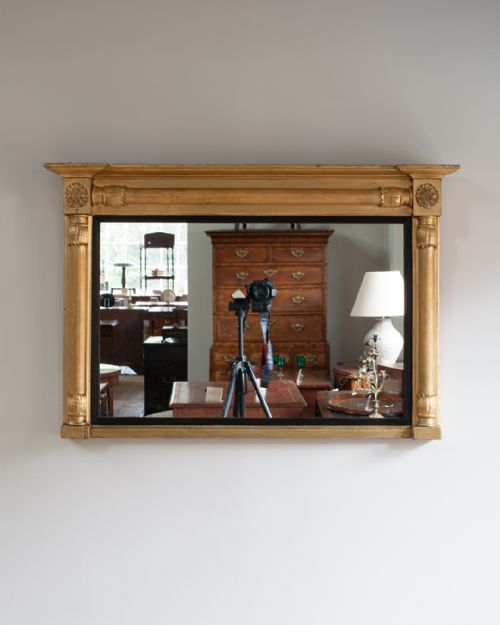 SMALL REGENCY GILT OVERMANTEL MIRRO - ADDITIONAL PHOTO 1