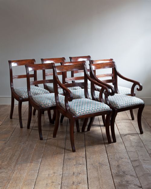 set of 8 regency mahogany dining chairs - CATEGORY: ANTIQUE CHAIRS - DATED 19TH CENTURY
