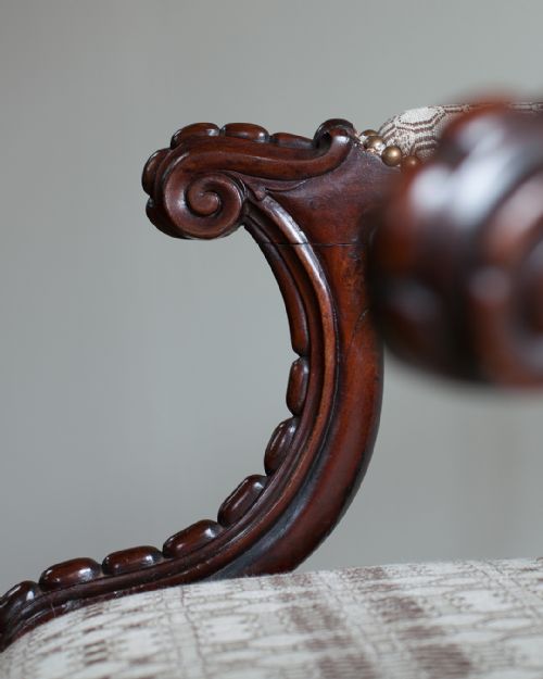 PAIR OF WILLIAM IV MAHOGANY ARM CHAIRS - ADDITIONAL PHOTO 9