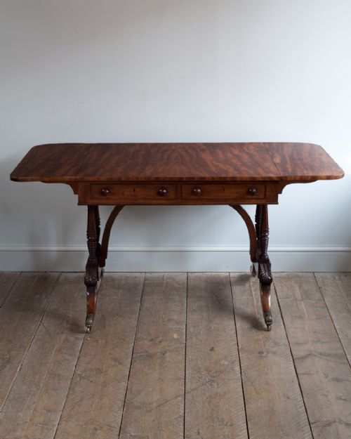 REGENCY MAHOGANY SOFA TABLE - ADDITIONAL PHOTO 2