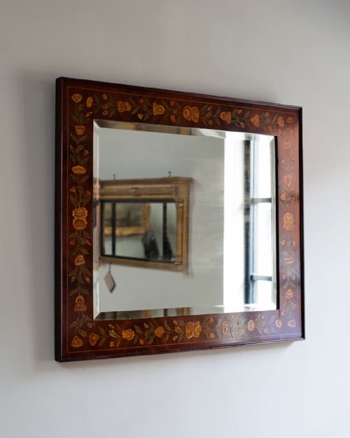 19TH CENTURY DUTCH MARQUETRY WALL MIRROR - ADDITIONAL PHOTO 3