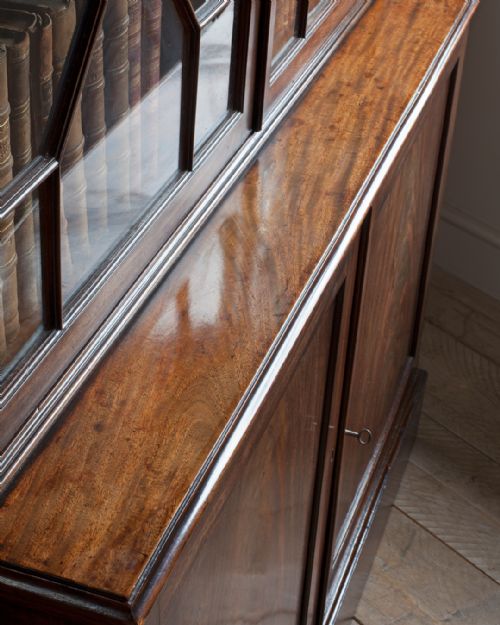 GEORGE III MAHOGANY LIBRARY BOOKCAS - ADDITIONAL PHOTO 5