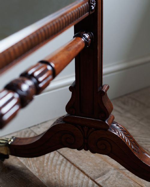 REGENCY MAHOGANY CHEVAL MIRROR - ADDITIONAL PHOTO 6