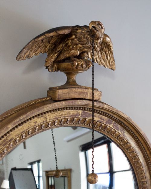 REGENCY GILT CONVEX MIRROR - ADDITIONAL PHOTO 2