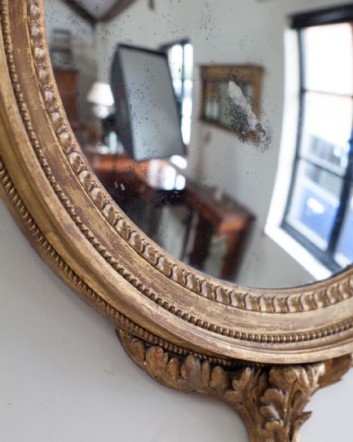 REGENCY GILT CONVEX MIRROR - ADDITIONAL PHOTO 4