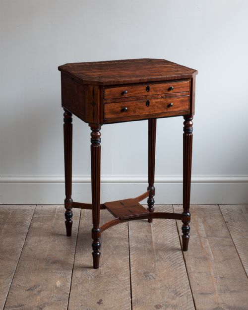 regency mahogany octagonal work table - CATEGORY: ANTIQUE TABLES - DATED 19TH CENTURY